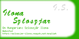 ilona szloszjar business card